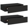 Wall-mounted Drawer Shelves - Elegant Black Storage Solution