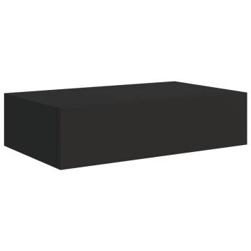 Wall-mounted Drawer Shelves - Elegant Black Storage Solution