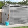 Garden Shed Light Grey 191x640x198 cm Galvanised Steel Colour light grey Size 191 x 640 x 198 cm Quantity in Package 1 