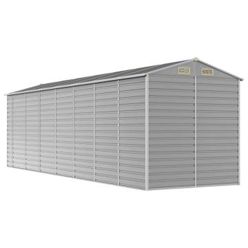 Light Grey Garden Shed - Galvanised Steel | HipoMarket