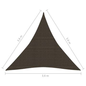 Sunshade Sail 3.6m Brown | HDPE Sun Protection