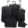 Five Piece Travel Luggage Set Black Colour black Quantity in Package 5 Number of wheels 