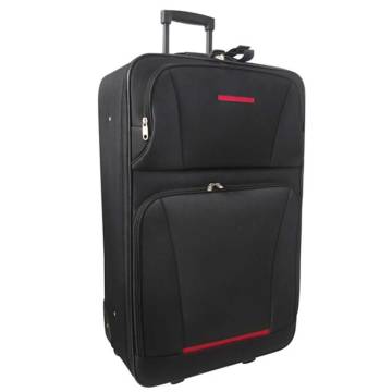 Five Piece Travel Luggage Set - Black | Hipomarket UK