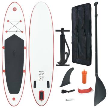 Stand Up Paddle Board Set - Inflatable Red and White SUP