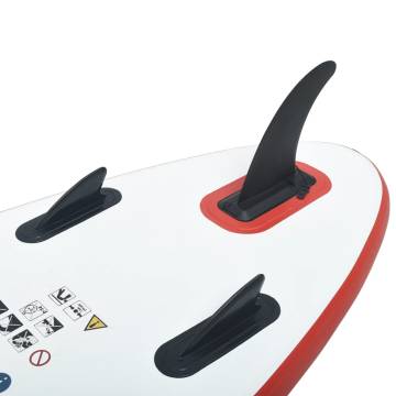 Stand Up Paddle Board Set - Inflatable Red and White SUP