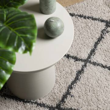 Shaggy Rug High Pile Beige & Anthracite 60x110 cm | Hipomarket