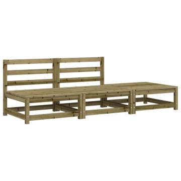 Garden Sofa Armless with Footstool - Pine Wood | HipoMarket