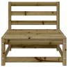 Garden Sofa Armless with Footstool - Pine Wood | HipoMarket