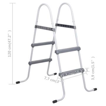 Durable Pool Ladder Grey 84 cm Steel - Safe & Convenient Access