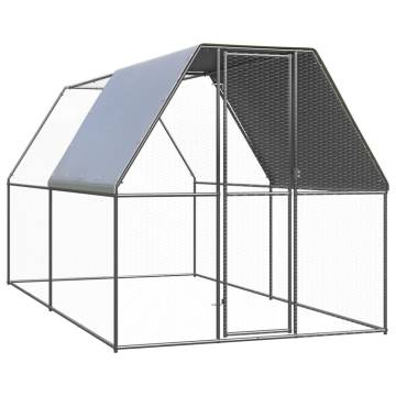 Outdoor Chicken Cage 2x4x2m Galvanised Steel | HipoMarket