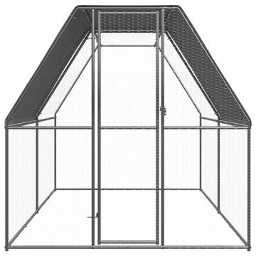 Outdoor Chicken Cage 2x4x2m Galvanised Steel | HipoMarket