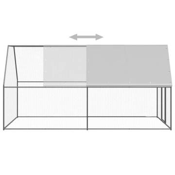 Outdoor Chicken Cage 2x4x2m Galvanised Steel | HipoMarket