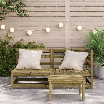 Garden Sofa 2-Seater | Impregnated Wood Pine - Hipomarket