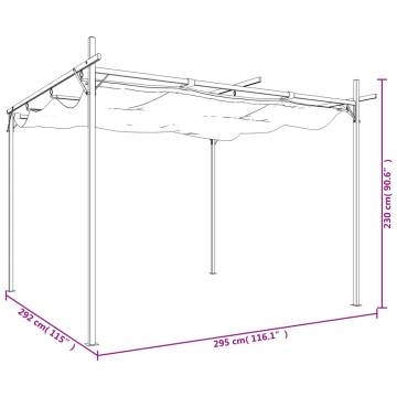 Pergola with Retractable Roof - Anthracite 295x292 cm | HipoMarket