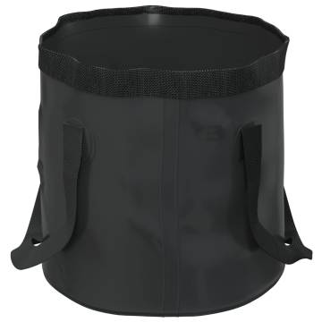 Folding Buckets 2 pcs Black 20L PVC - Space Saving Solution