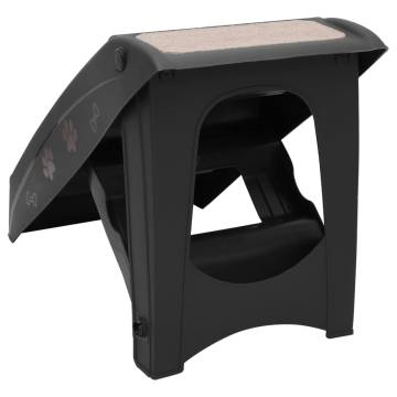 Folding Dog Stairs Black | Stylish & Safe Pet Access