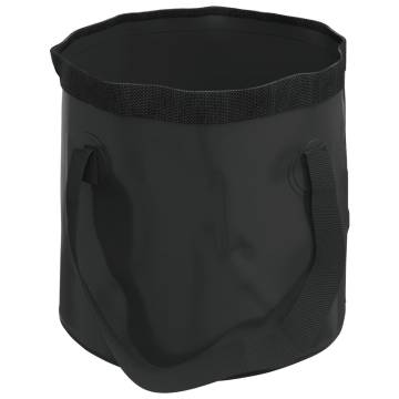 Folding Buckets 2 pcs Black 20L PVC - Space Saving Solution