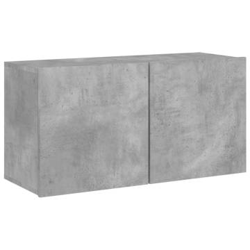 Wall-mounted TV Cabinet in Concrete Grey | HipoMarket