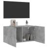 Wall-mounted TV Cabinet in Concrete Grey | HipoMarket