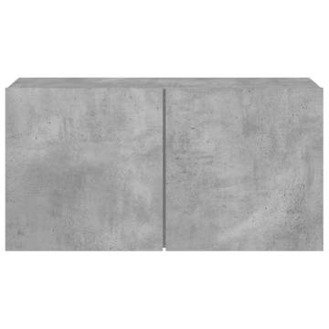 Wall-mounted TV Cabinet in Concrete Grey | HipoMarket