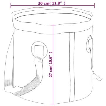 Folding Buckets 2 pcs Black 20L PVC - Space Saving Solution