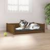 Dog Bed Honey Brown 105.5x75.5x28 cm Solid Pine Wood Colour honey brown Size 105.5 x 75.5 x 28 cm 