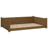 Comfortable Honey Brown Dog Bed - Solid Pine Wood 105.5x75.5 cm