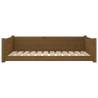 Comfortable Honey Brown Dog Bed - Solid Pine Wood 105.5x75.5 cm