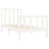 White Solid Wood Pine Bed Frame 90x200 cm | HipoMarket