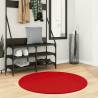 Rug OVIEDO Short Pile Red Ø 100 cm Colour red Size Ø 100 cm 