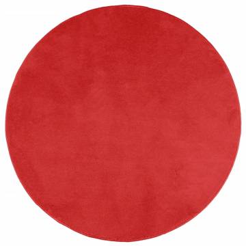 Rug OVIEDO Short Pile Red Ø 100 cm - Cozy & Stylish Decor