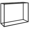 Console Table Black 100x35x75 cm Tempered Glass Colour black and white Size 100 x 35 x 75 cm Quantity in Package 1 Model without feet 