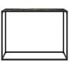 Stylish Black Console Table - 100x35x75 cm Tempered Glass