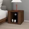 Elegant Brown Oak Bedside Table - 41x40x36 cm | Hipo Market