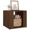 Elegant Brown Oak Bedside Table - 41x40x36 cm | Hipo Market