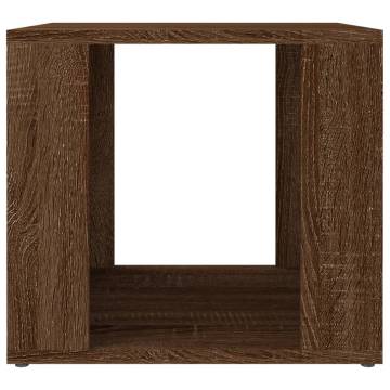 Elegant Brown Oak Bedside Table - 41x40x36 cm | Hipo Market