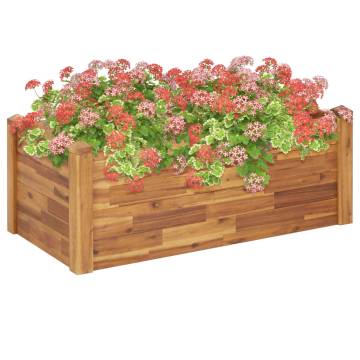 Garden Raised Bed 110x60 cm - Solid Acacia Wood