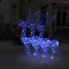 Acrylic Reindeer Christmas Decorations 3 pcs 120 cm Blue Colour blue Size 70 x 41 x 120 cm Quantity in Package 3 Number of LEDs 1 