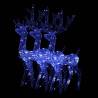 Blue Acrylic Reindeer Christmas Decorations - 3 pcs, 120 cm