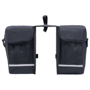 Double Bicycle Bag for Pannier Rack - Waterproof 35L Black