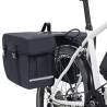 Double Bicycle Bag for Pannier Rack - Waterproof 35L Black