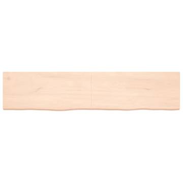 Untreated Solid Wood Oak Table Top 180x40 cm - HipoMarket