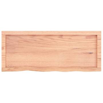 Light Brown Solid Oak Table Top - 100x40 cm | HipoMarket