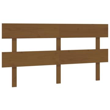 Stylish Honey Brown Bed Headboard - Solid Pine Wood 164x3x81 cm