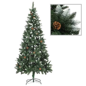 210 cm Pre-lit Artificial Christmas Tree with Ball Set