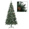 210 cm Pre-lit Artificial Christmas Tree with Ball Set