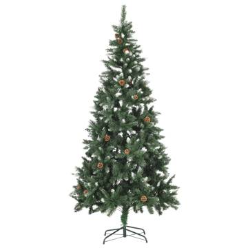 210 cm Pre-lit Artificial Christmas Tree with Ball Set