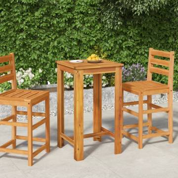 Garden Bar Table - Solid Acacia Wood 60x60x105 cm