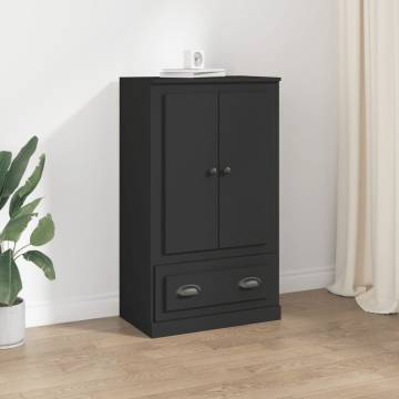 Stylish Highboard Black 60x35.5 cm - Durable Engineered Wood