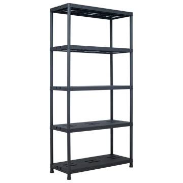 Storage Shelf Racks 2 pcs Black - 260 kg | Hipomarket